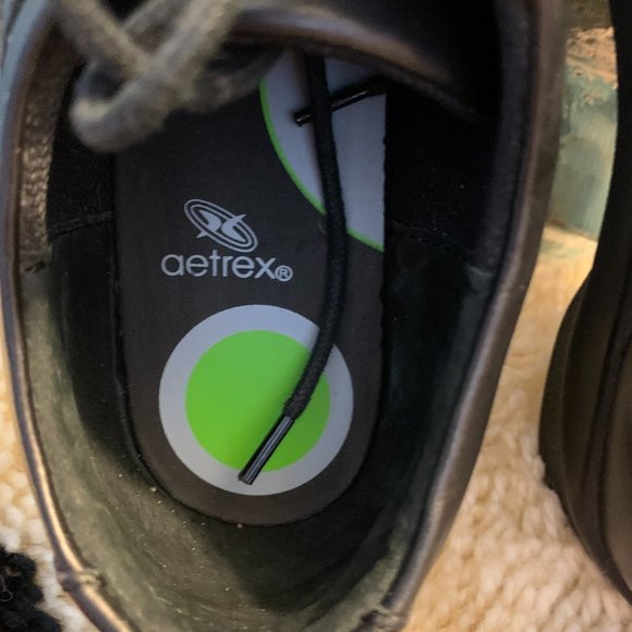 Like New! Aetrex Women's E730 "Eliza" Leather/Suede Casual Lace Up Shoe 7 Wide - Picture 8 of 12